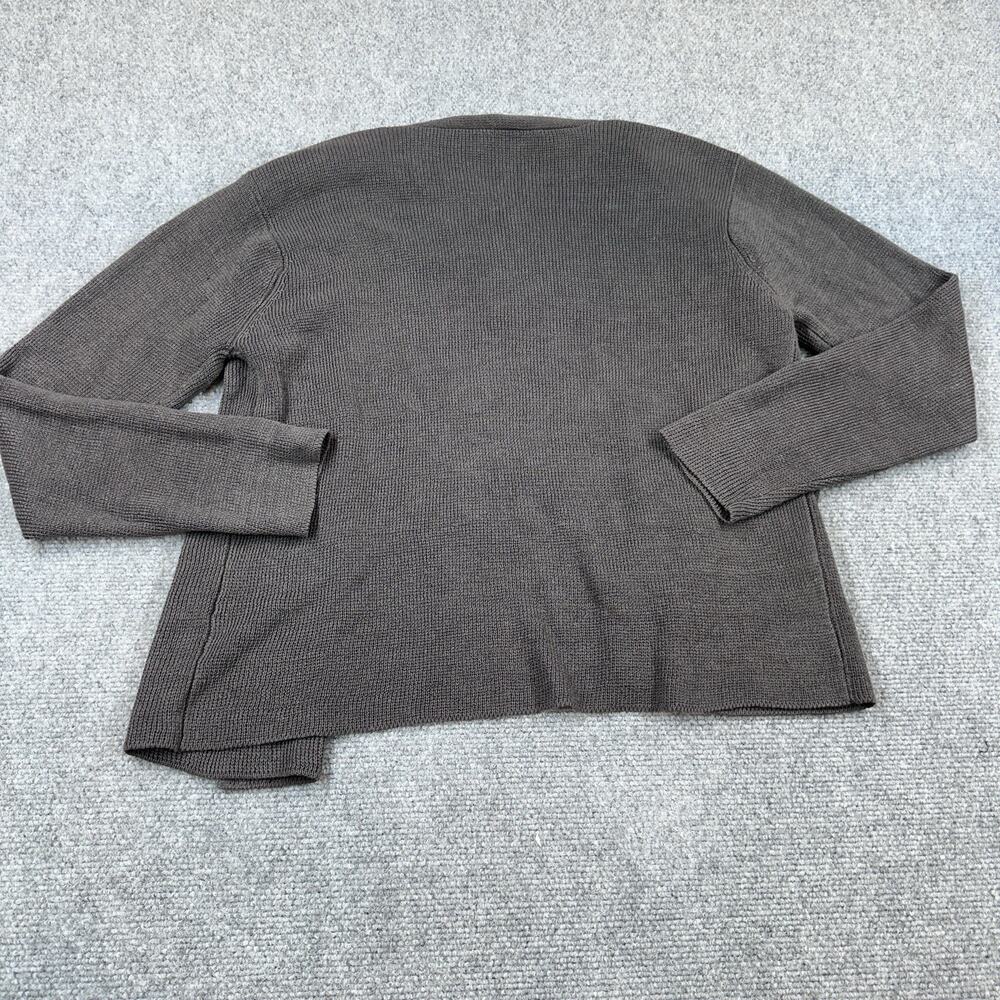 Eileen Fisher Organic Linen Cardigan Womens S Beige Taupe Open Knit Sweater - Picture 7 of 7